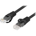 Lanberg PATCHCORD CAT.6 UTP LSZH CU 0.5M SCHWARZ FLUKE ZERTI (PCU6-10CU-0050-BK)