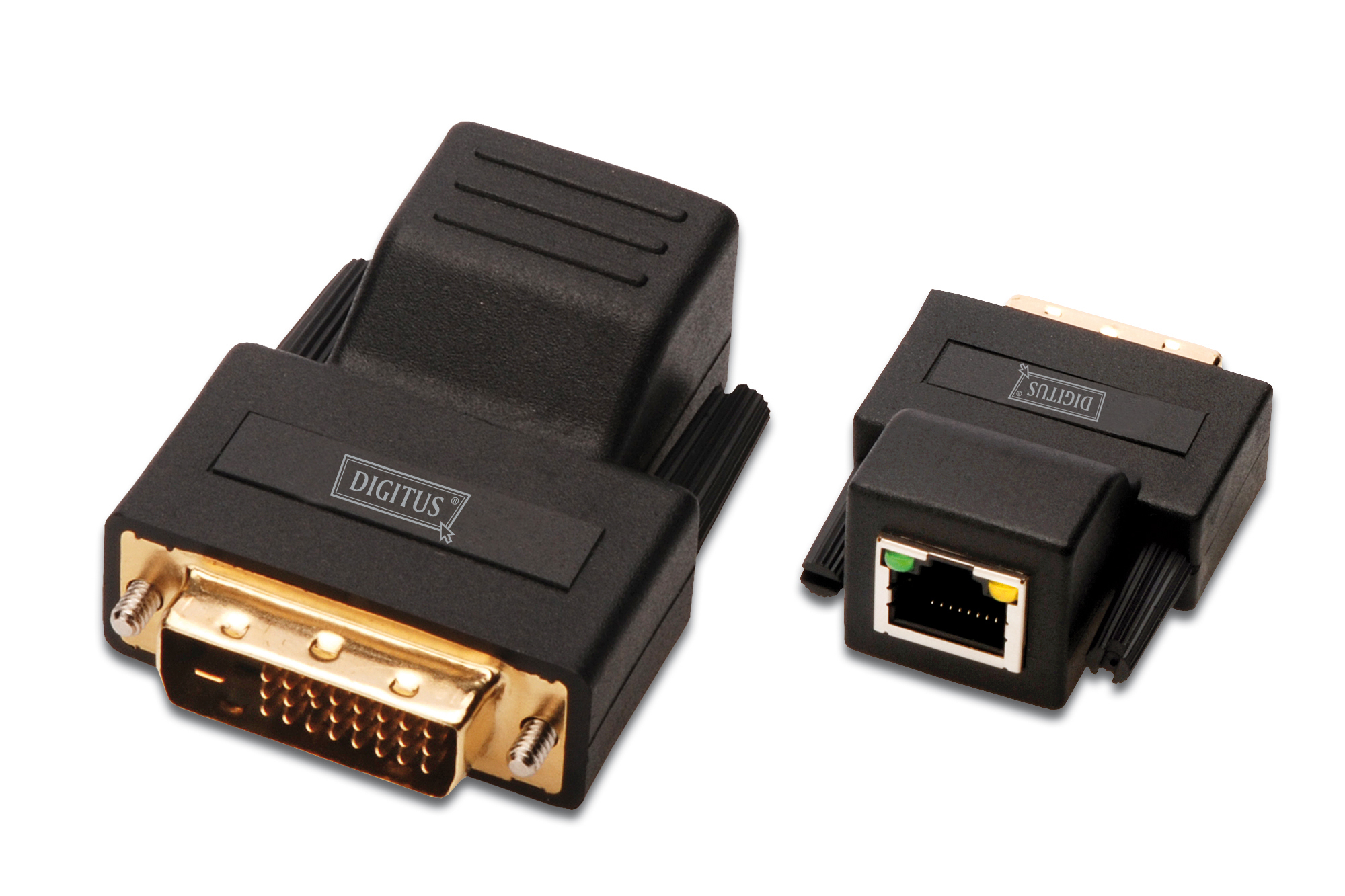 Digitus DS-54101 DVI Video Extender über Cat5/Cat6 bis 70 m Schwarz