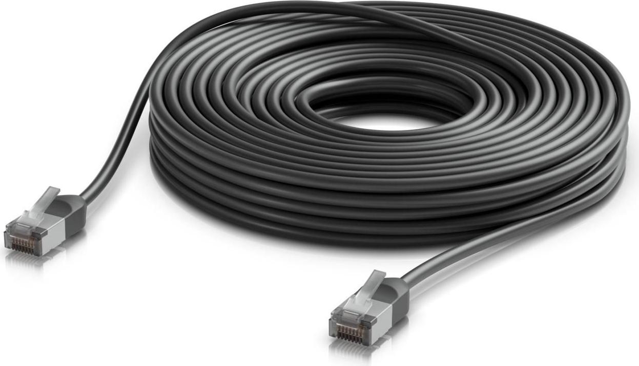 Ubiquiti Ultra-thin, rugged, shielded GbE networking (UACC-CABLE-PATCH-OUTDOOR-C6A-15M-BK)