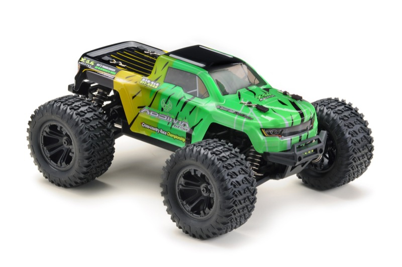 Absima MINI AMT 1:16 Brushed Elektro Monstertruck 4WD RtR Schwarz Gelb Grün