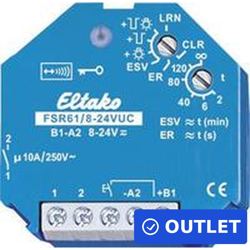 ELTAKO FSR61/8-24V UC Funkaktor UP 1 Schliesser 10A/250V AC (30100004) (B-Ware)