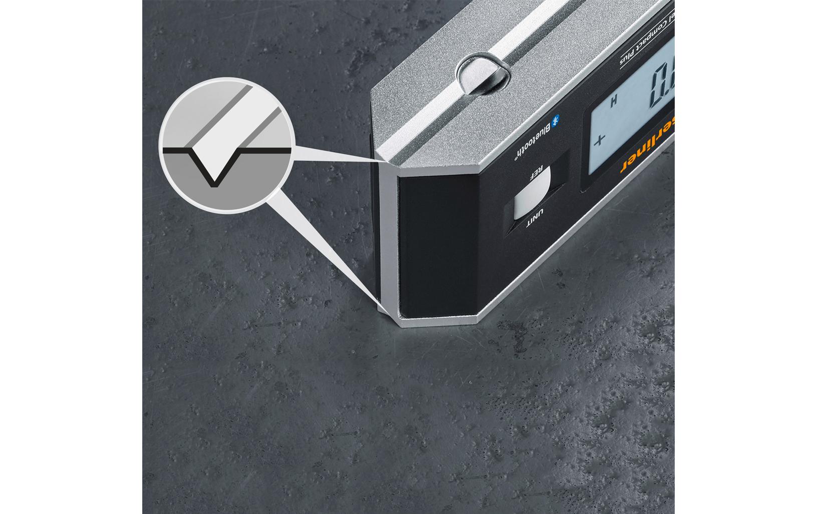 Laserliner MasterLevel Compact Plus Digitale Wasserwaage mit Magnet 152 mm Schwarz/Grau