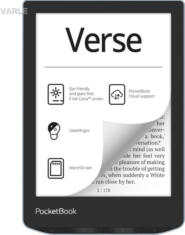 PocketBook Verse eBook-Reader 6" E Ink Carta 8 GB Wi-Fi USB-C Hellblau