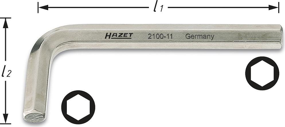 Hazet Innen-Sechskant Winkelschraubendreher 14 mm (2100-14)