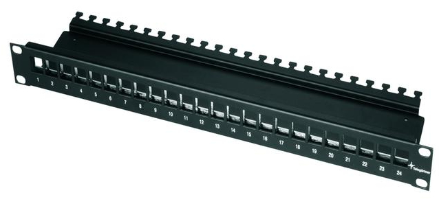 Telegärtner H02025A0220 19" Patchpanel 1 HE 24 Ports Schwarz