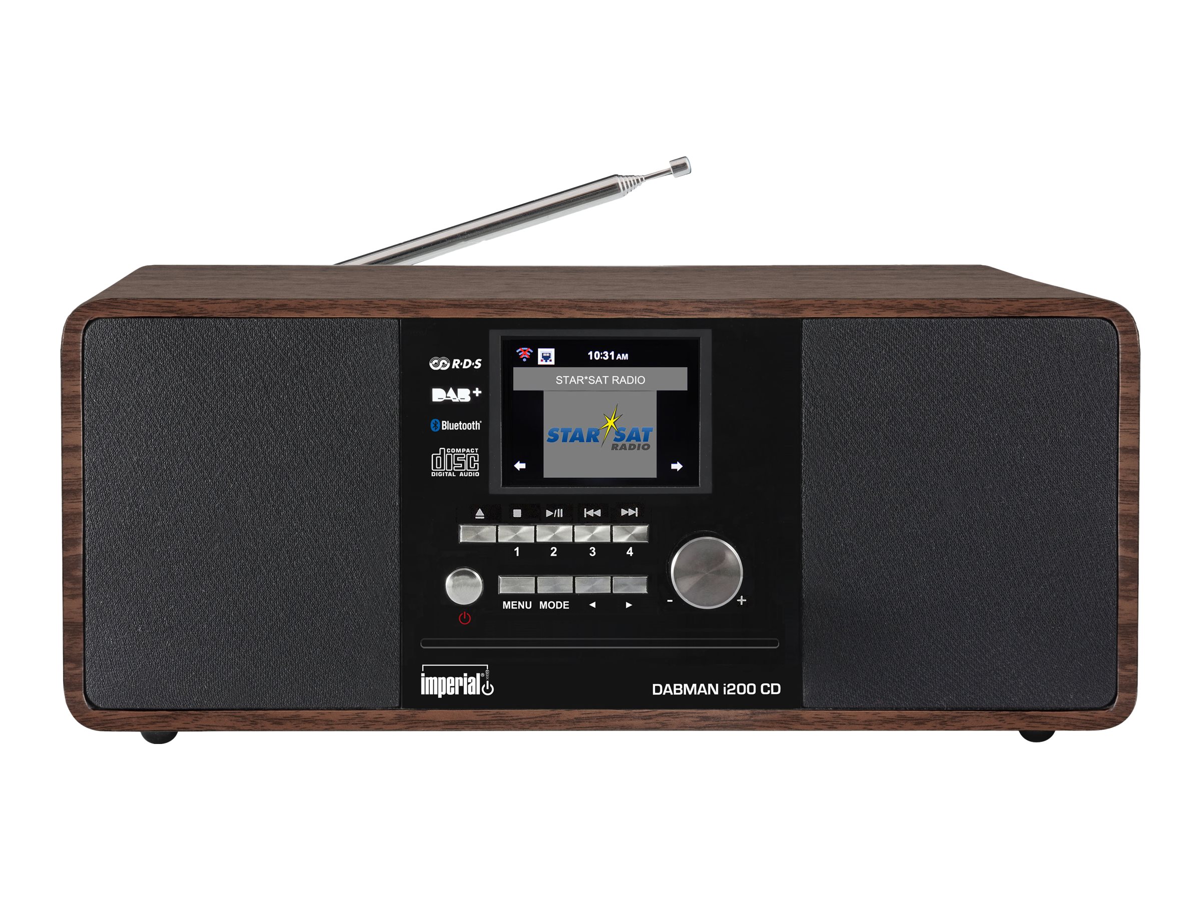 Imperial DABMAN i200 CD Audiosystem mit CD-Player 20 W Holzoptik
