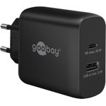 Goobay USB-C™ PD Dual-Schnellladegerät (65 W) schwarz (65409)