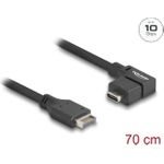 Delock USB 10Gbps Kabel Typ-E Key A 20 Pin ST> USB-C BU gewinkelt 0.7m (85759)