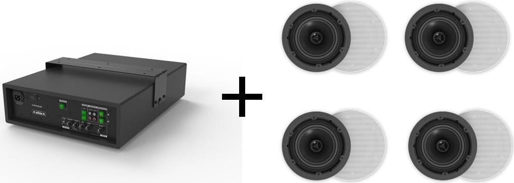 VivoLink audiopack Subwoofer 8" 50W+ 4 x ceiling speakers - Lautsprecher (AUDIOPACK4)