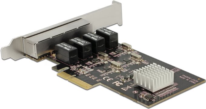 Delock PCI Express x4 Karte 4 x RJ45 Gigabit LAN RTL8111 (89567)