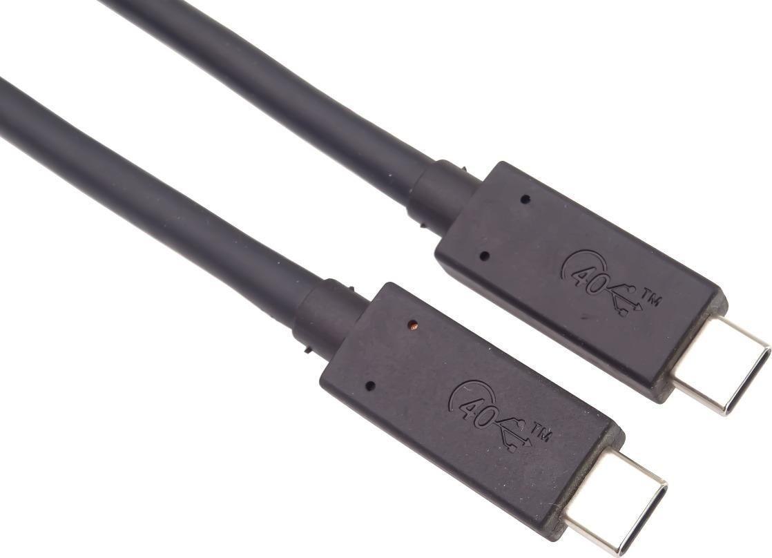 Kabel USB PremiumCord USB-C - USB-C 0,8 m Schwarz (ku4cx08bk) (ku4cx08bk)