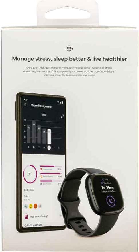 Fitbit Sense 2 Smartwatch GPS Schwarz
