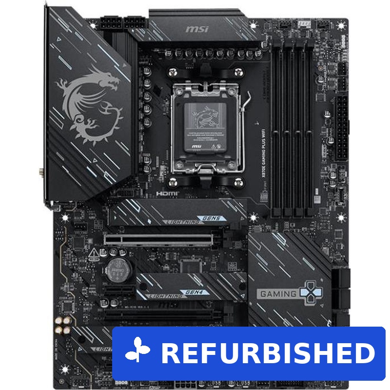MSI X870E GAMING PLUS WIFI Mainboard ATX AM5 AMD X870E Wi-Fi 7 Schwarz (7E70-001R) (geöffnet)