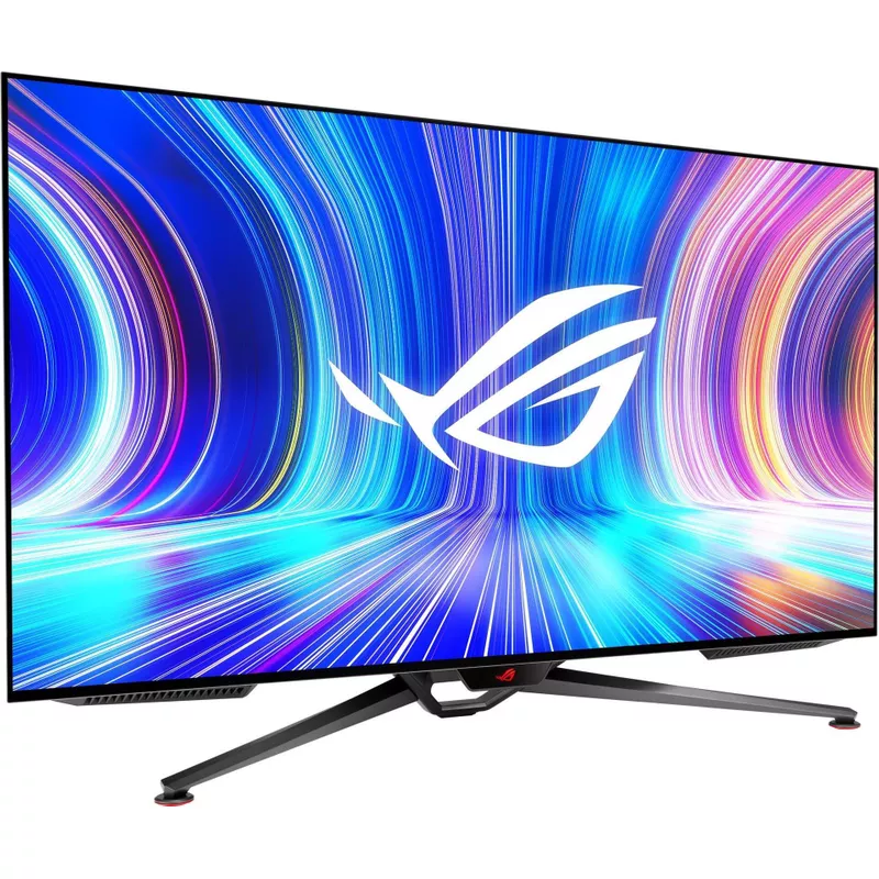 ASUS ROG Swift OLED PG42UQ 41.5"  Gaming-Monitor - (4K, OLED, 138Hz (übertaktet), 0,1 ms (GTG), G-SYNC kompatibel, entspiegelte Mikrotextur-Beschichtung, maßgeschneiderter Kühlkörper, gleichmäßige Helligkeit, 98% DCI-P3, echte 10-Bit, HDMI 2.1, DisplayPort 1.4) [Energieklasse G] (90LM0850-B01170) (B-Ware)