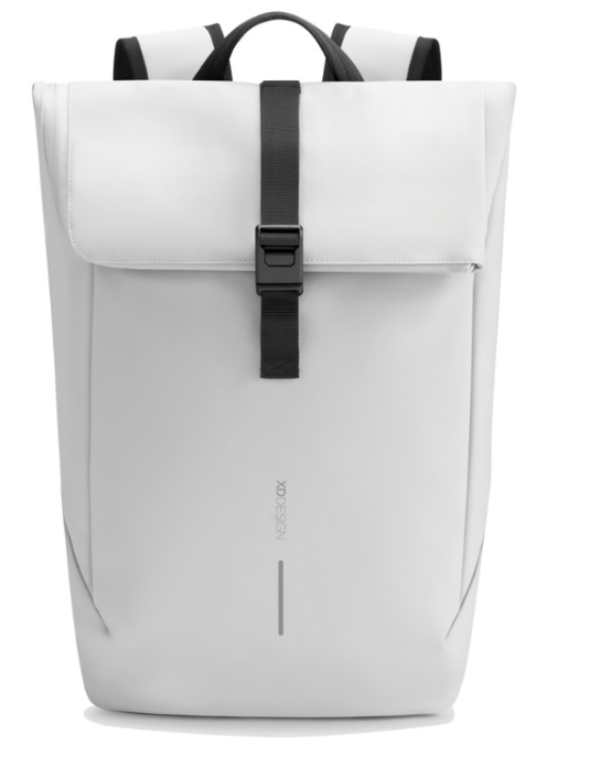 XD Design Urban wasserabweisender Flap-Top Rucksack, Crèmefarben Schwarz