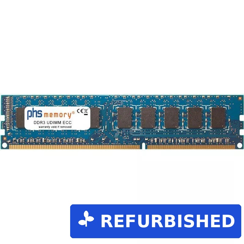 PHS-memory 8GB RAM Speicher basierend auf HYNIX - HMT41GU7AFR8C-RD DDR3 UDIMM ECC 1866MHz PC3-14900E 240 Pin DIMM 1,5 Volt (SP254479) (B-Ware)