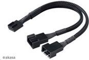 Akasa PWM Lüftersplitter, 4er Pack - schwarz (AK-CBFA04-KT04)