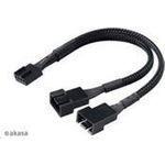 Akasa PWM Lüftersplitter, 4er Pack - schwarz (AK-CBFA04-KT04)
