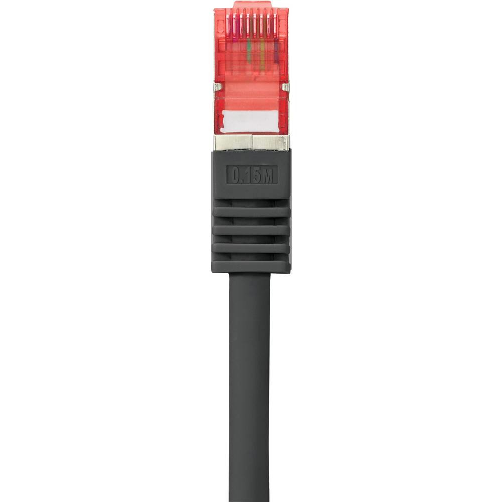 Renkforce RF-4979742 CAT 6 S/FTP RJ45 Patchkabel 3 m Schwarz