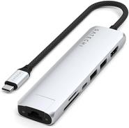 Satechi USB-C 7-in-1 Slim Multi Port Adapter Ethernet Silver (ST-P7SS)