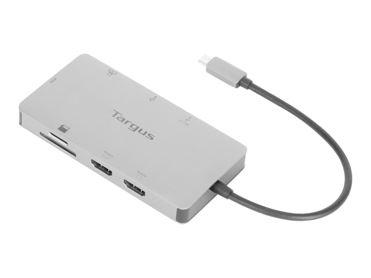 Targus DOCK423EU USB-C Dockingstation Dual HDMI 4K 100W Power Delivery Silber