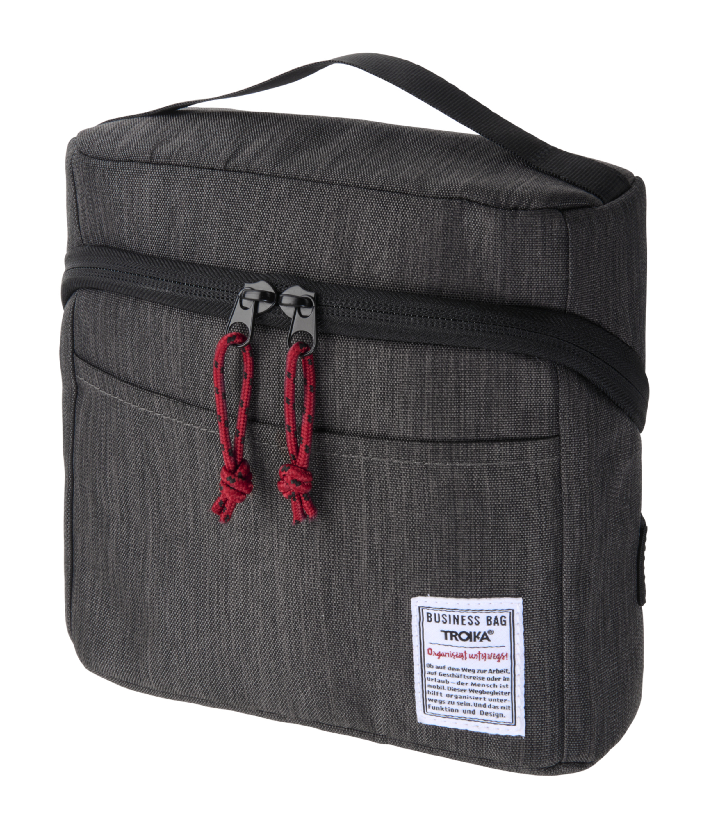TROIKA BUSINESS TECH 2 GO Kabeltasche BBG72 Polyester Reißverschluss 70 x 200 x 190 mm Schwarz/Grau