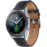 Samsung Galaxy Watch 3 - 45 mm - mystic silver - intelligente Uhr mit Band - Leder - Anzeige 3,6 cm (1.4") - 8GB - 4,3GB - Wi-Fi, LTE, NFC, Bluetooth - 4G - 53,8 g (SM-R845FZSAEUB)