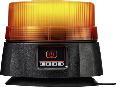 Voltcraft VC-17200360 Warnblinkleuchte – 5?V?DC – Magnetfuß/Saugnapf – USB-Stromversorgung – 6 Blitzmodi – IP65 – Orange