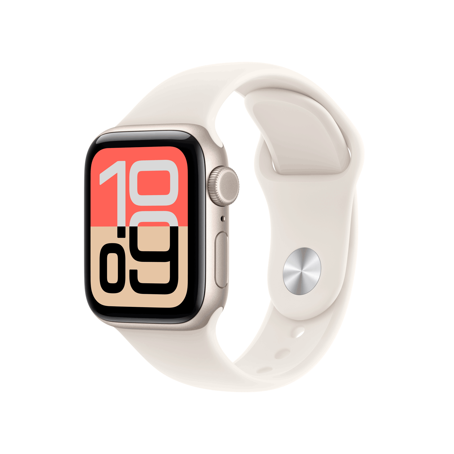 Apple Watch SE 3 Aluminium Cellular 40mm Polarstern (Sportarmband polarstern) M/L (MEP74ZR/A)