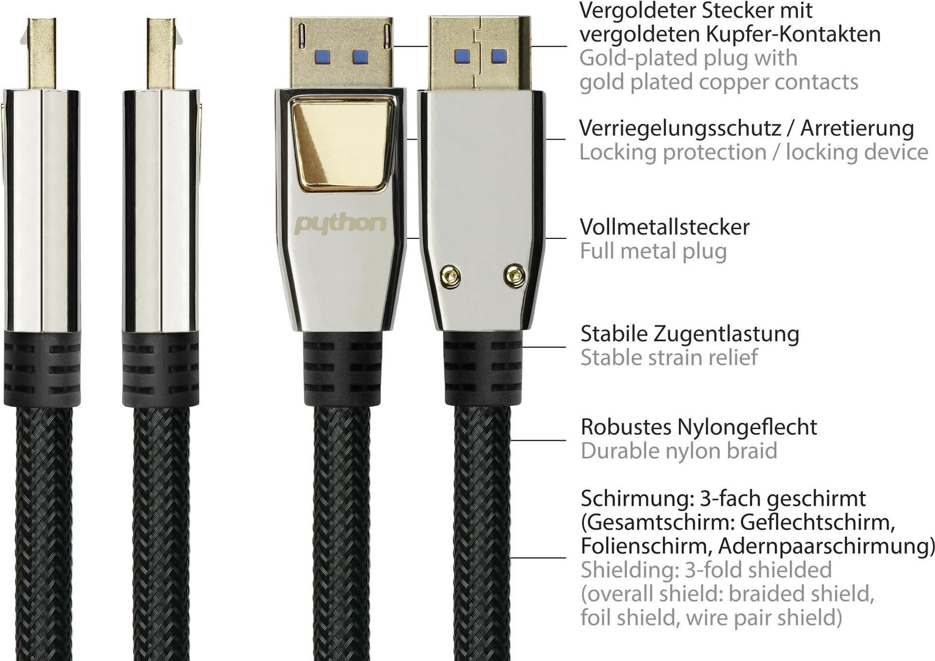Alcasa DP20-PY005 HDMI-Kabel 0,5 m HDMI Typ A (Standard) Schwarz (DP20-PY005)