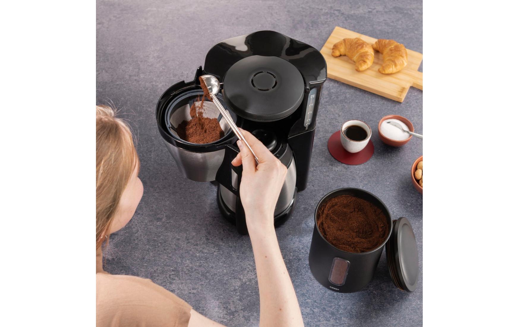 Xavax 00111275 Kaffeedose Stahl Rund 0,7 l Schwarz