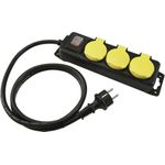 EUROLITE Steckdosenleiste 3-fach IP44 sw 1,5m (30240115)