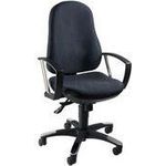 Topstar Bürodrehstuhl "Trend SY 25,40cm (10"), schwarz, inkl. feste Armlehnen, Maße: (B)460 x (T)460 x (H)420 - 550 mm (9020A-HF0)
