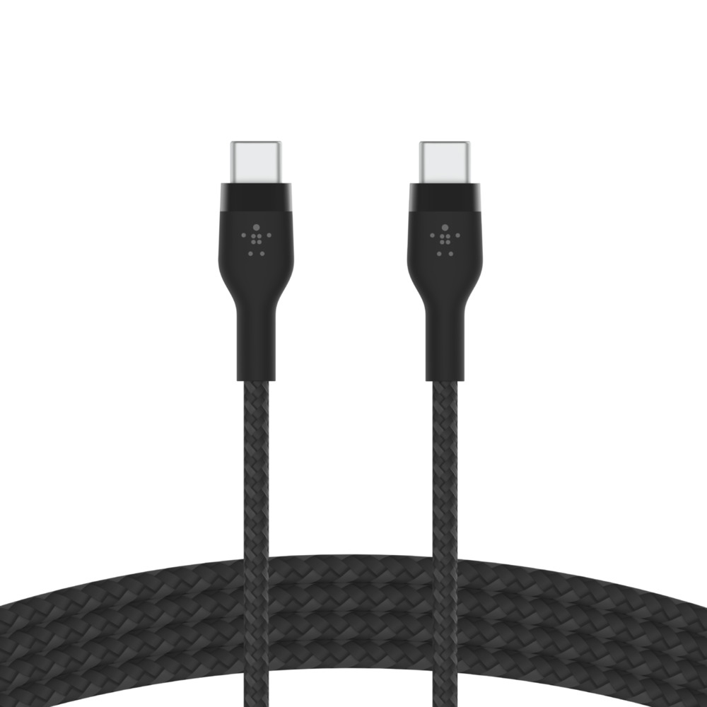 Belkin BOOST↑CHARGE PRO Flex USB-C auf USB-C Kabel 1 m USB 2.0 Geflochten Schwarz