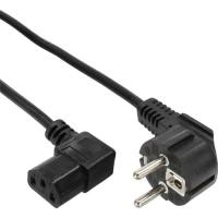 InLine® Power cable, right angeled, black, H05VV-F 3Gx0.75mm², 0.5m (16752B)