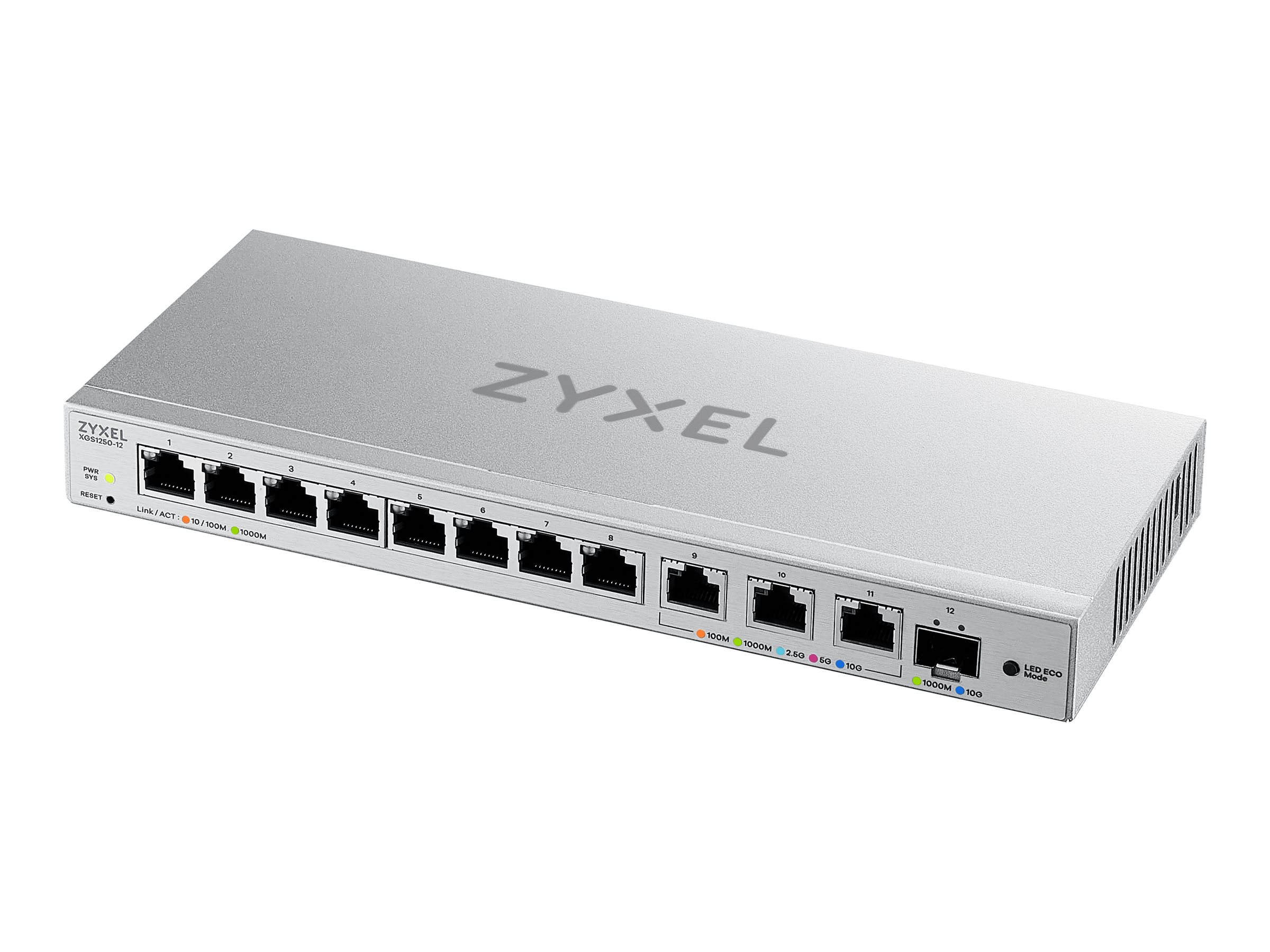 Zyxel XGS1250-12 12-Port 10 Gigabit Ethernet Managed Switch Silber