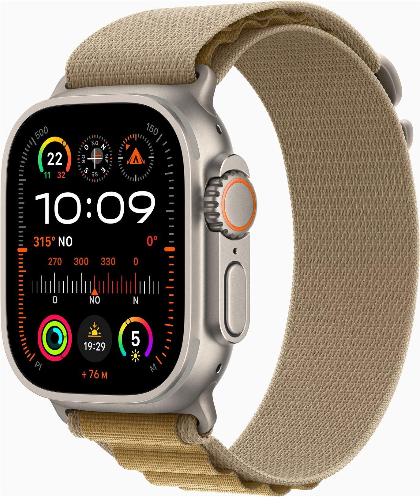 Apple Watch Ultra 2 GPS + Cellular 49 mm Natural Titanium Tan Alpine Band Medium
