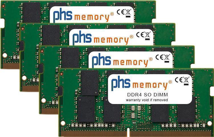 PHS-MEMORY 128GB (4x32GB) Kit RAM Speicher passend für Dell Precision 7710 DDR4 SO DIMM 2666MHz PC4-