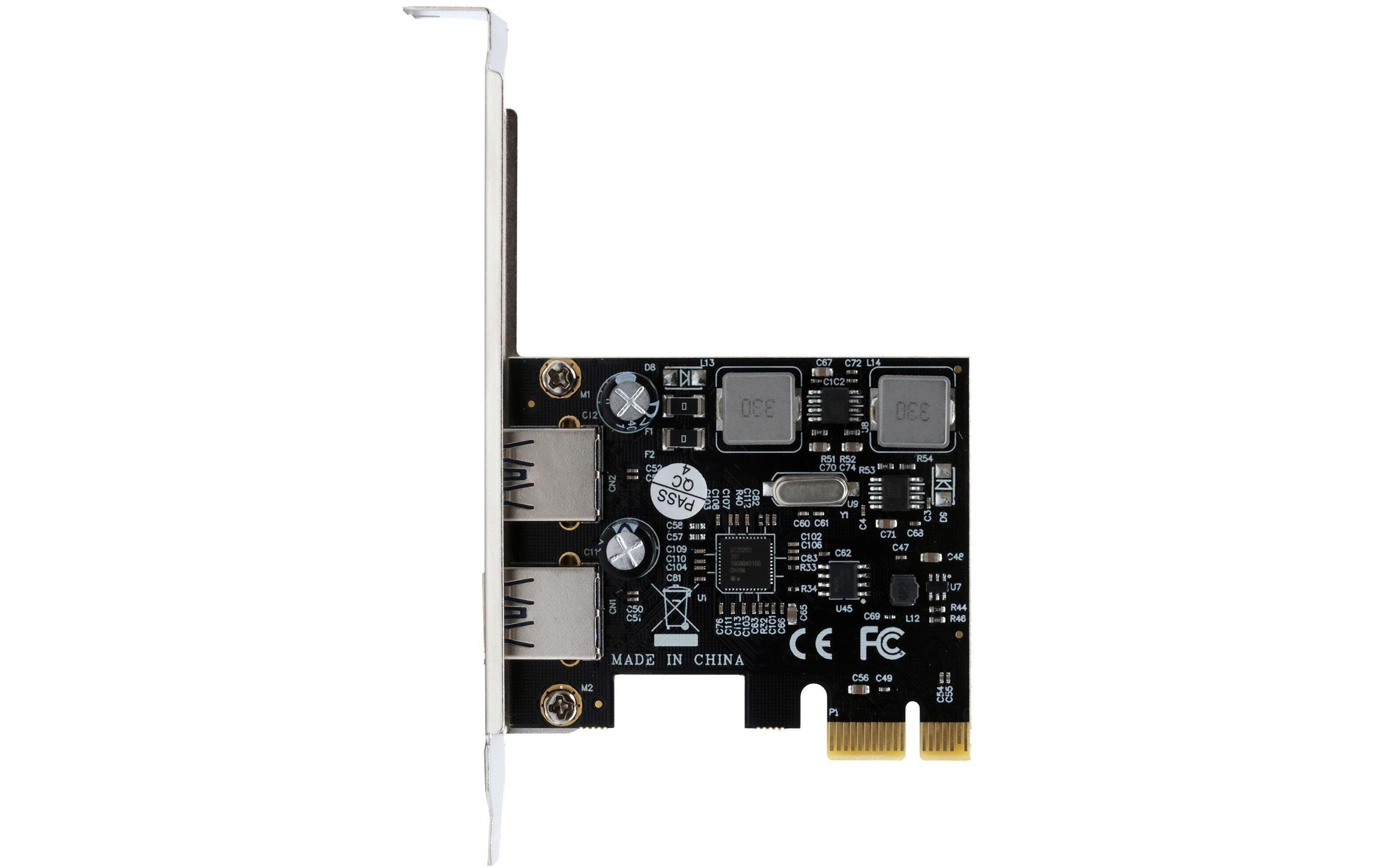 Exsys EX-11192 USB 3.2 Gen 1 PCIe Karte mit 2 Ports (Renesas)