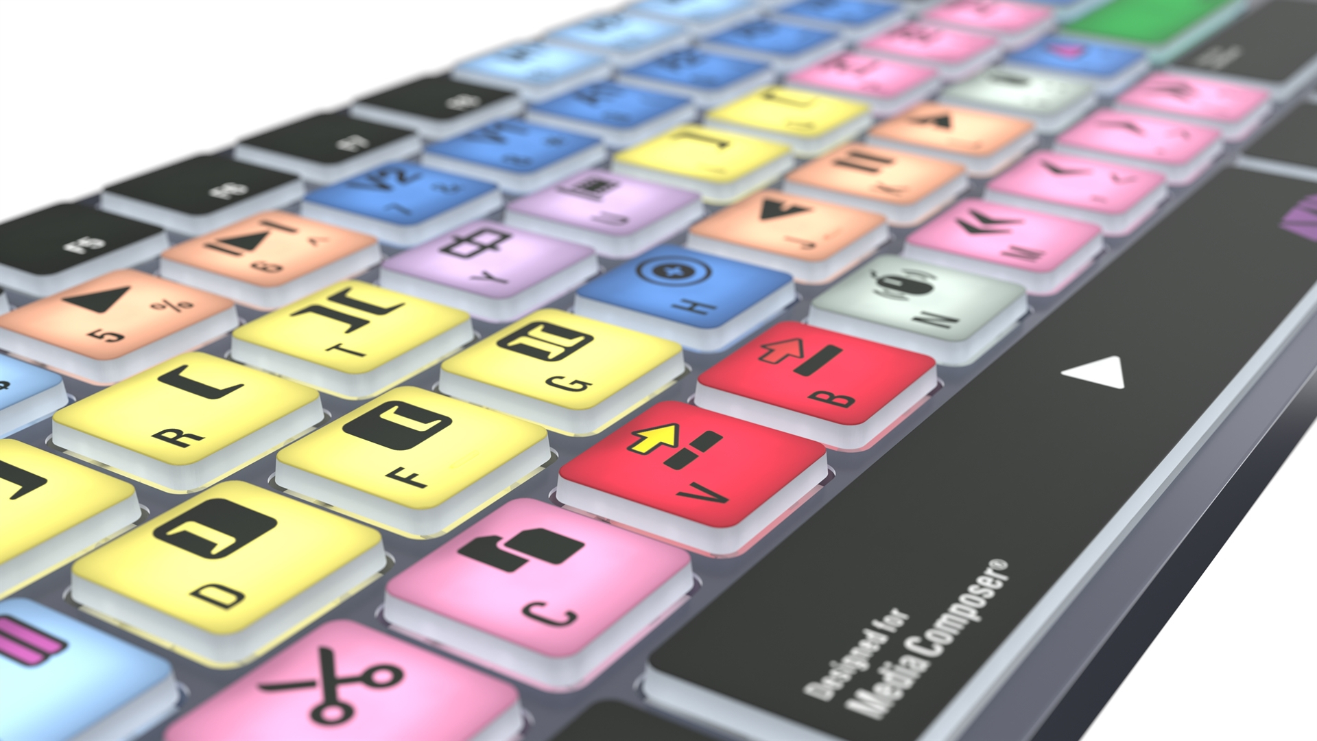 Logickeyboard LKB-MCOM4-TPC Tastatur QWERTZ Deutsch Schwarz