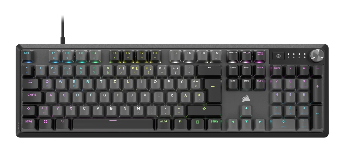 Corsair Gaming K Series K70 CORE RGB Mechanische Tastatur QWERTZ RGB-LED Stahlgrau
