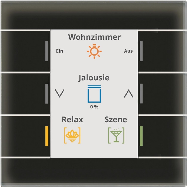 MDT BE-GT20S.02S KNX Glastaster II Smart mit Farbdisplay Schwarz (BE-GT20S.02S)