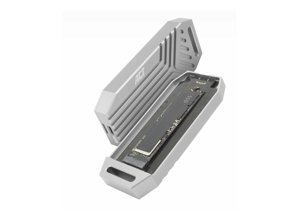 ACT AC1625 USB4 SSD-Gehäuse M.2 2280 NVMe/PCIe werkzeuglos Grau