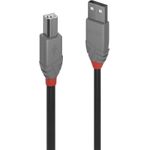 Lindy 10m USB 2.0 Typ A an B Kabel, Anthra Line USB Typ A Stecker an B Stecker (36677)