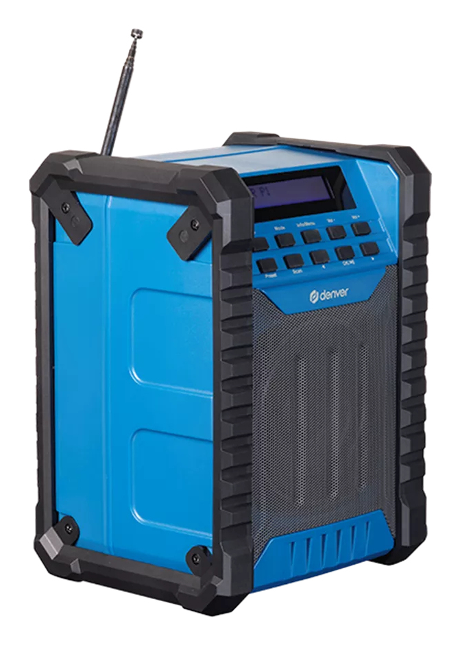 DENVER WRD-60 Baustellenradio 100 W DAB/DAB+/FM IP54 Schwarz, Blau