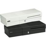 Anker Euro, mit Geldscheinabdeckung, anthrazit Kassenlade, Klappdeckel, Maße (BxHxT): 482x100x175mm, 6 Scheinfächer, 9 Münzfächer, 1 Belegfach, Anschluß an Kassendrucker, separat bestellen: Basis, Verbindungskabel, Farbe: anthrazit (16101.341-0120)