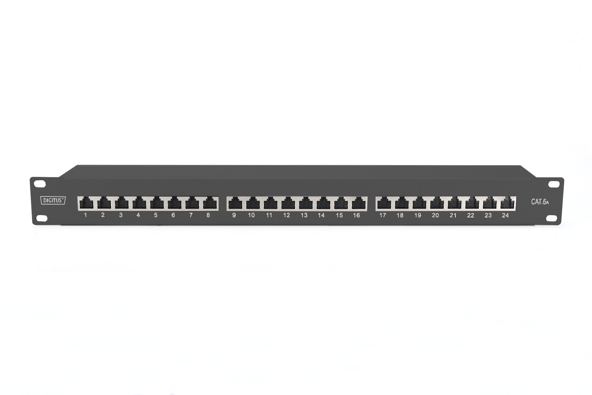 Digitus Professional DN-91624S-EA-B Patchpanel 24-Port Cat6a geschirmt 1HE 19" Schwarz