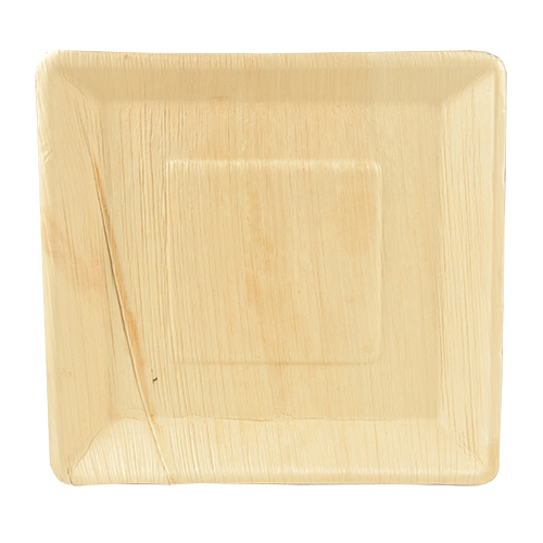 PAPSTAR pure PAP85500 Einwegteller 25 x 25 cm Palmblatt Natur