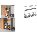 metaltex Gewürzregal In & Out LAVA, ausziehbar, schwarz Material: Metall beschichtet (360850000)