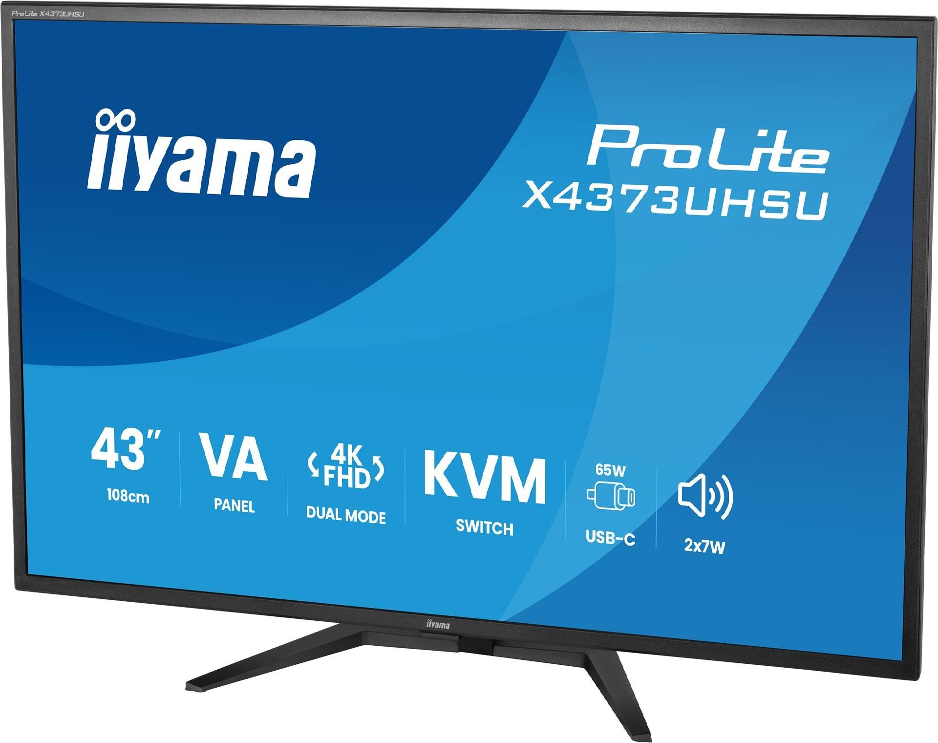 Iiyama ProLite X4373UHSU-B2 42,5" 4K UHD Monitor Schwarz